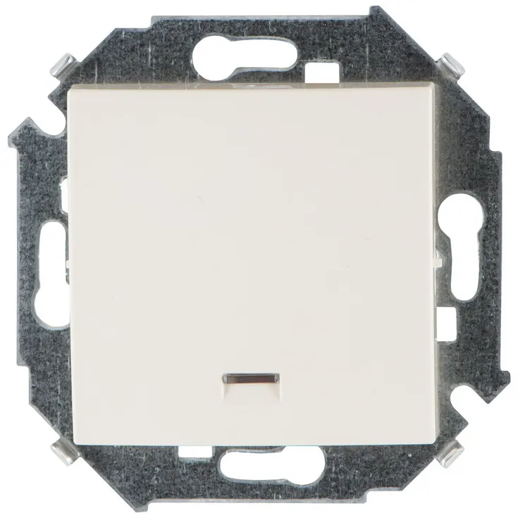 Simon15 անջատիչ 1 տեղ լույսով փղոսկր (1/20)