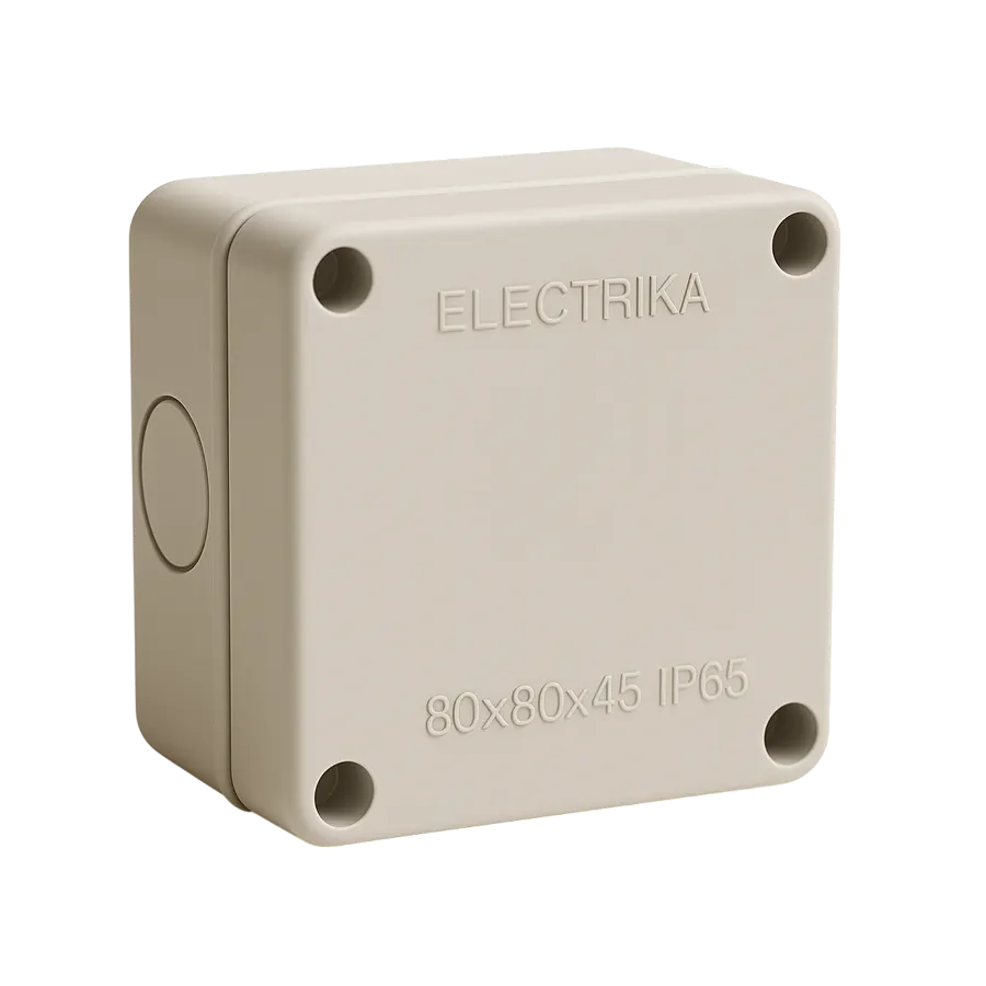 Electrica պլաստմասե արկղ 80x80x45մմ մոխրագույն 1/36