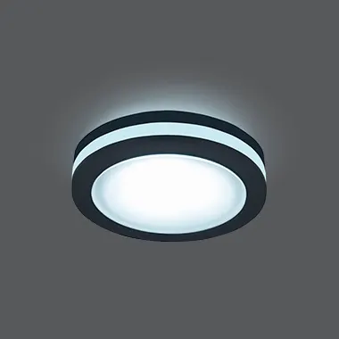 Gauss լուսատու Backlight ներկառուցվող 5W 4000K կլոր սև