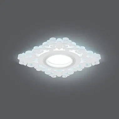 Gauss շրջանակ Backlight 3W 4000K քառակուսի սպիտակ MR16