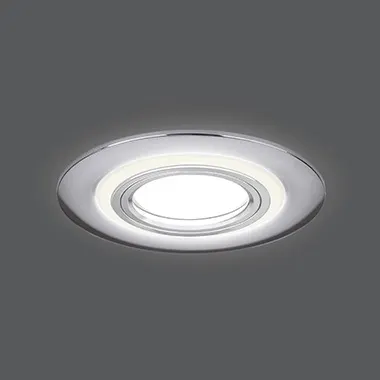 Gauss շրջանակ Backlight 3W 4000K կլոր քրոմ MR16