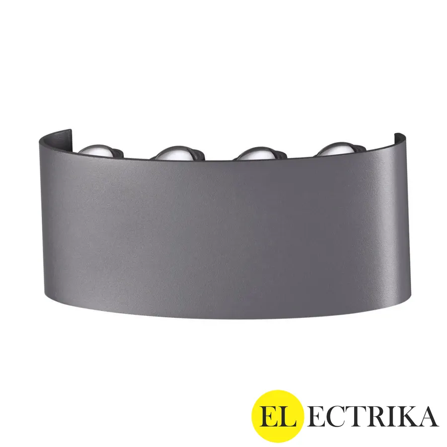 Electrica լուսատու ֆասադային (130-8) 8W 3500K սև IP65