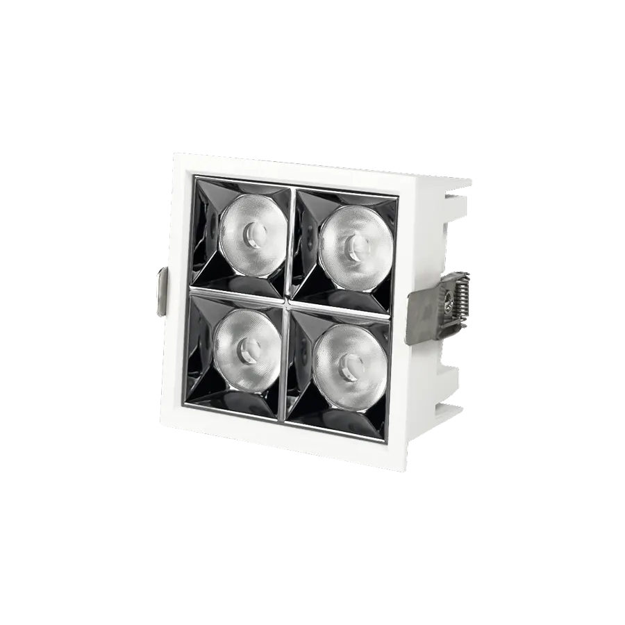 Electrica (RL) լուսատու ներկառուցվող 12W 3000K քառակուսի արծաթ/սպիտակ