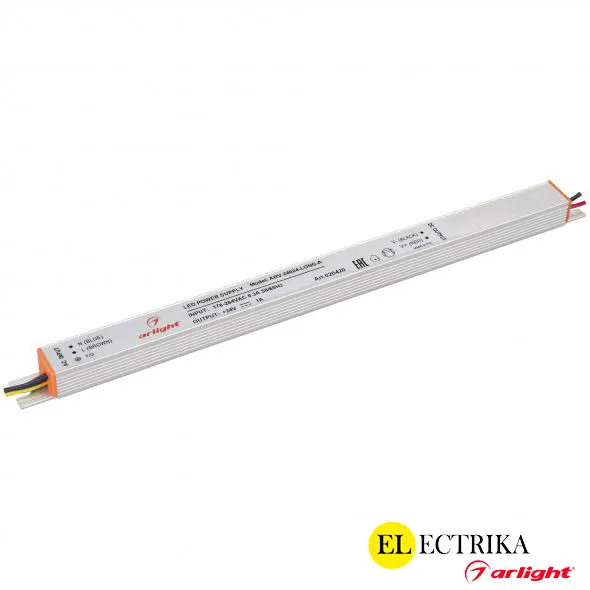 Arlight 24V սնուցման բլոկ 24W 1A Slim (288x18x15մմ)