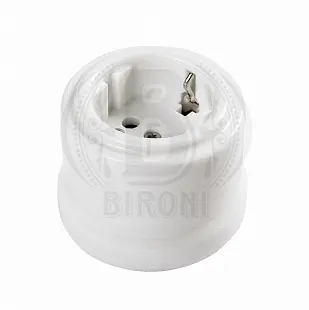 Bironi Retro հողանցումով վարդակ սպիտակ կերամիկական