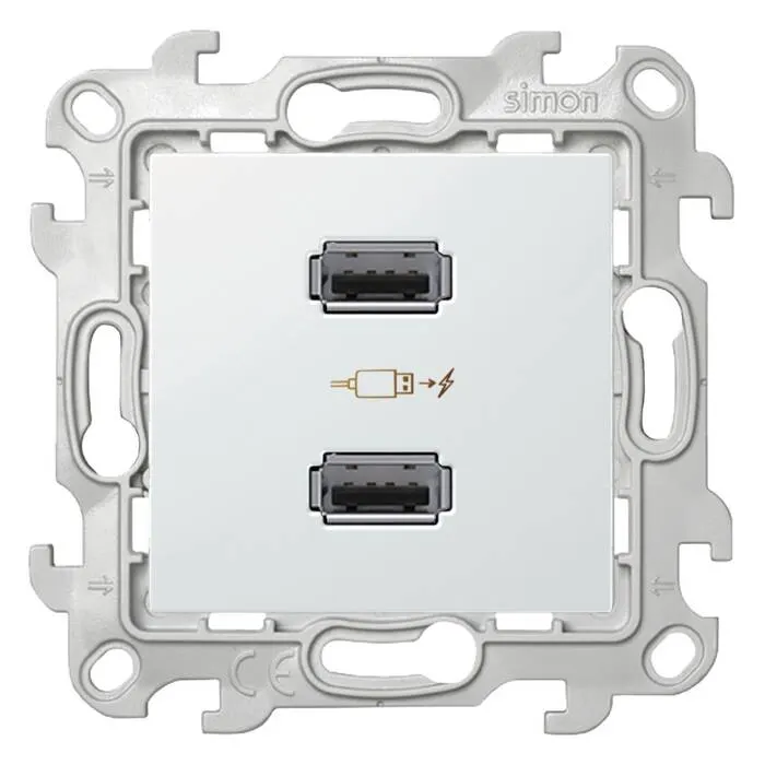 Simon24 լիցքավորիչ 2 տեղ սպիտակ 2хUSB 2.4A (1/1)