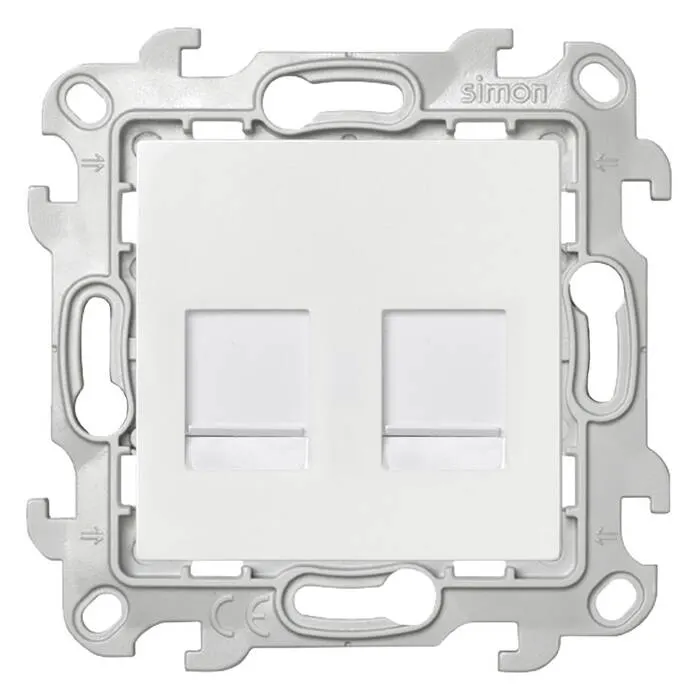 Simon24 վարդակ համակարգչի 2 տեղ սպիտակ RJ45 кат.5e (1/10)