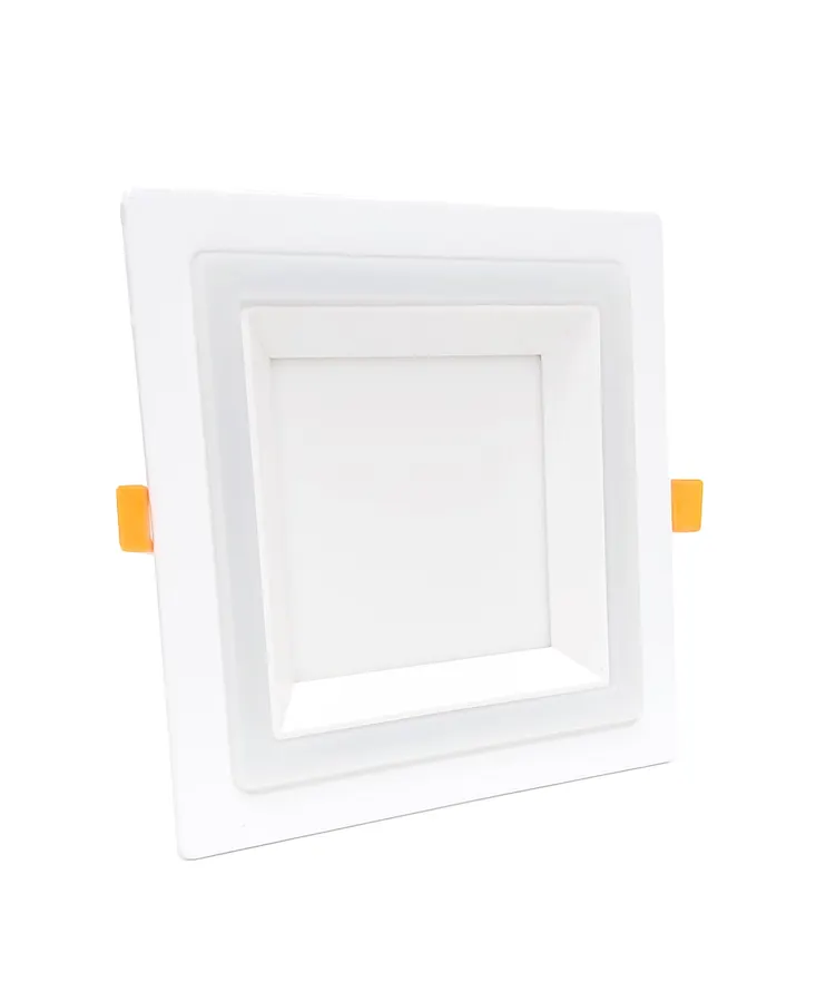 LED լուսատու Double Panel ներկառուցվող 12+6W 4100K+4100K քառակուսի