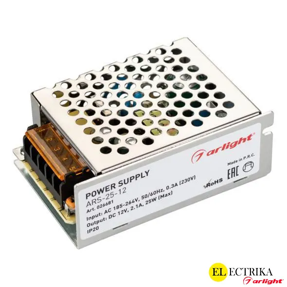 Arlight 12V սնուցման բլոկ 25W 2․1A (85x58x34մմ)