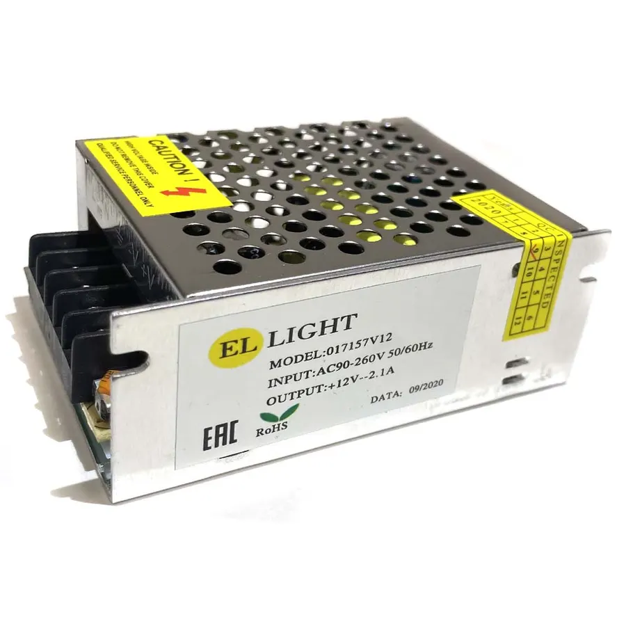 Ellight 12V սնուցման բլոկ 25W 2A (85x58x34մմ)