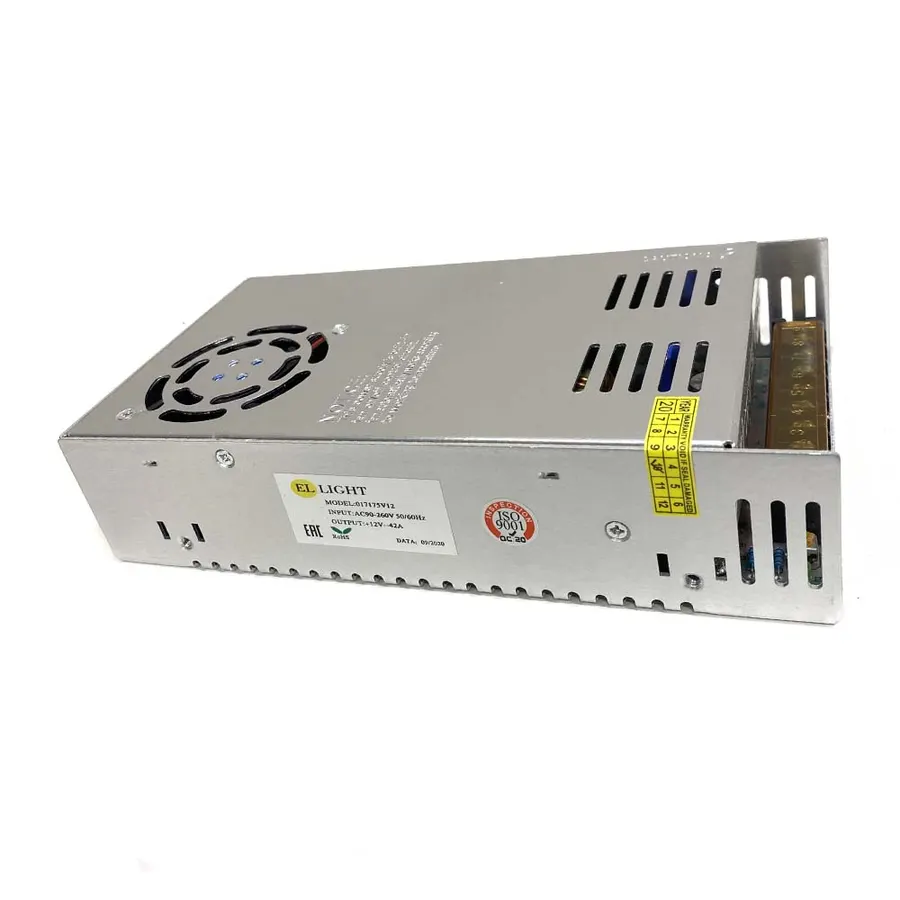 Ellight 12V սնուցման բլոկ 500W 42A (215x115x50մմ)