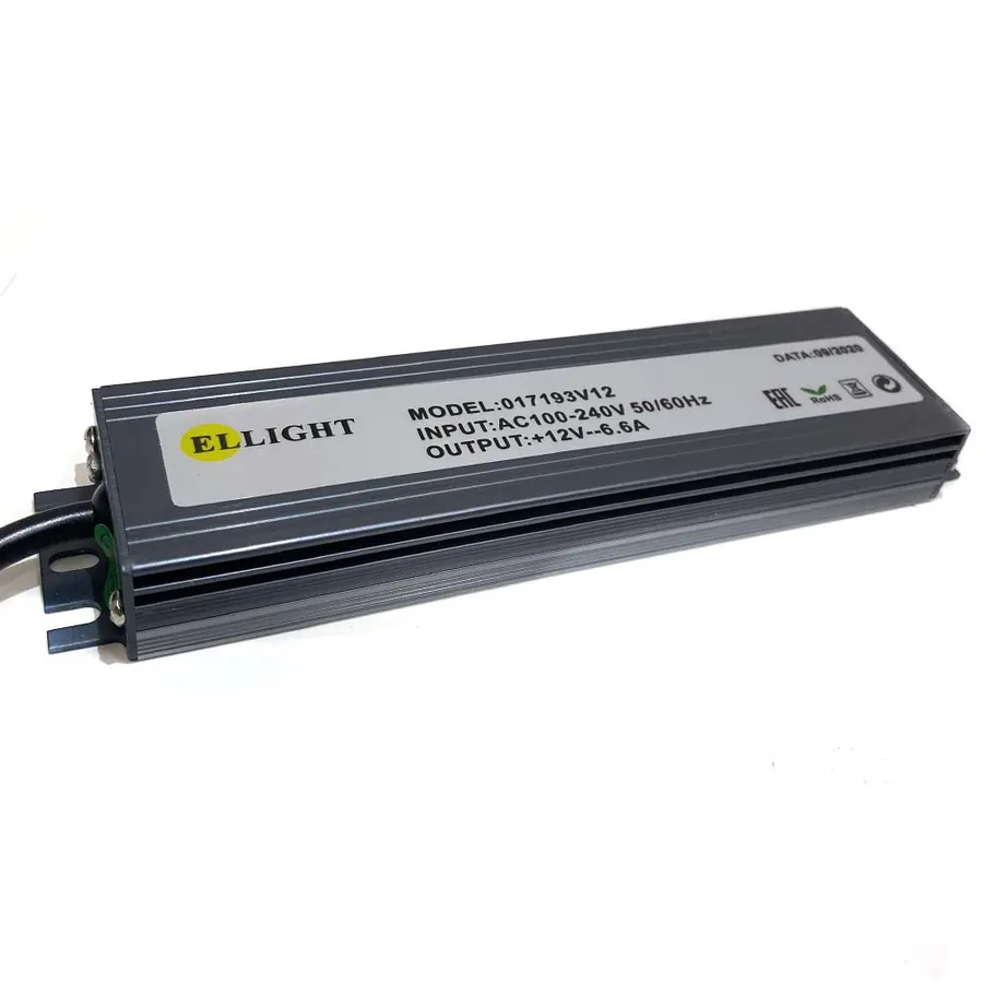Ellight 12V սնուցման բլոկ 80W 6․6A հերմետիկ