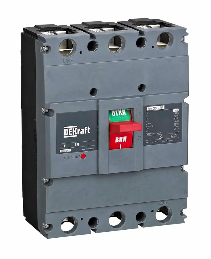 Dekraft ՈՒժային Ավտոմատ Անջատիչ 3P 800А 50кА