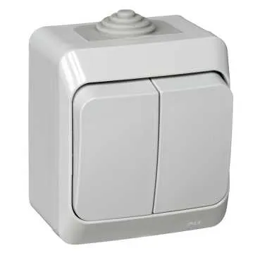 Schneider Etyud IP44 Արտաքին Տեղադրման Անջատիչ 2 Տեղ