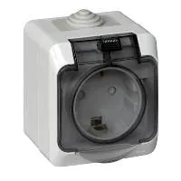 Schneider Etyud IP44 Արտաքին Տեղադրման Վարդակ Հողանցումով