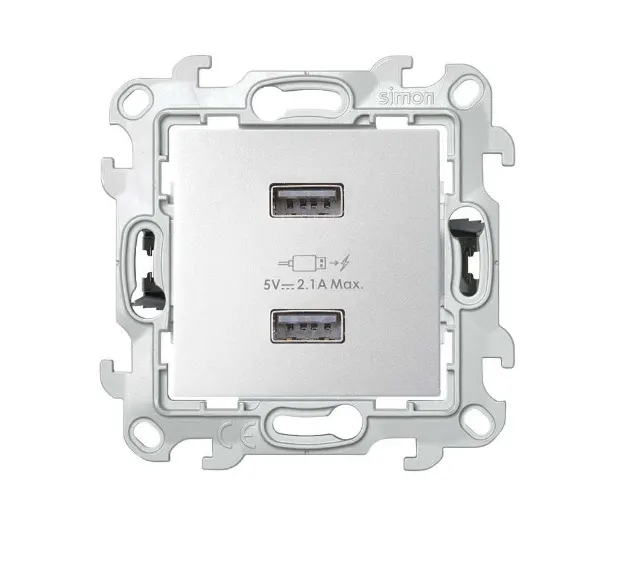 Simon24 լիցքավորիչ 2 տեղ 2хUSB 5В 2.4A ալյումին (1/1)