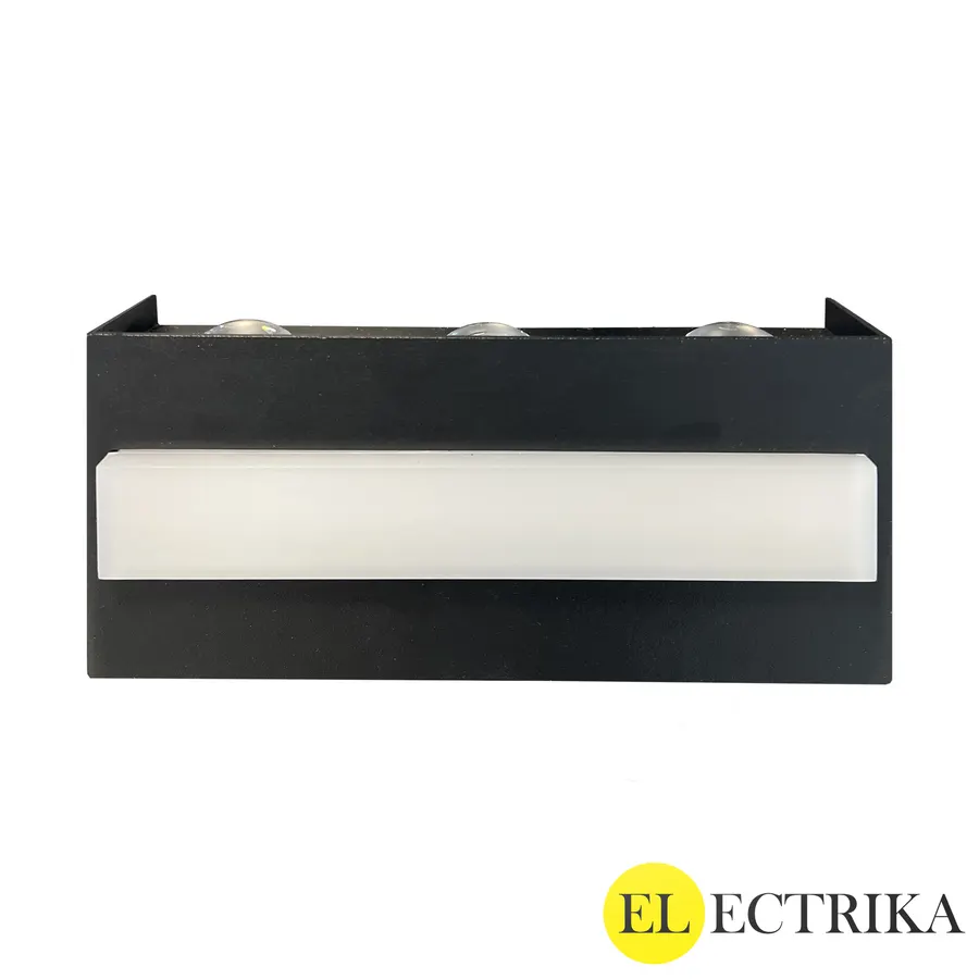 Electrica լուսատու ֆասադային (GMD-F813E-3) 3x1W+6W 3500K սև IP65