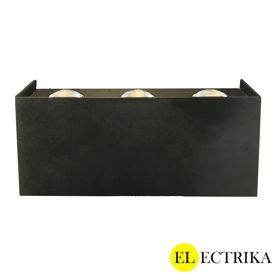 Electrica լուսատու ֆասադային (GMD-F813B-3) 6x1W 3500K սև IP65