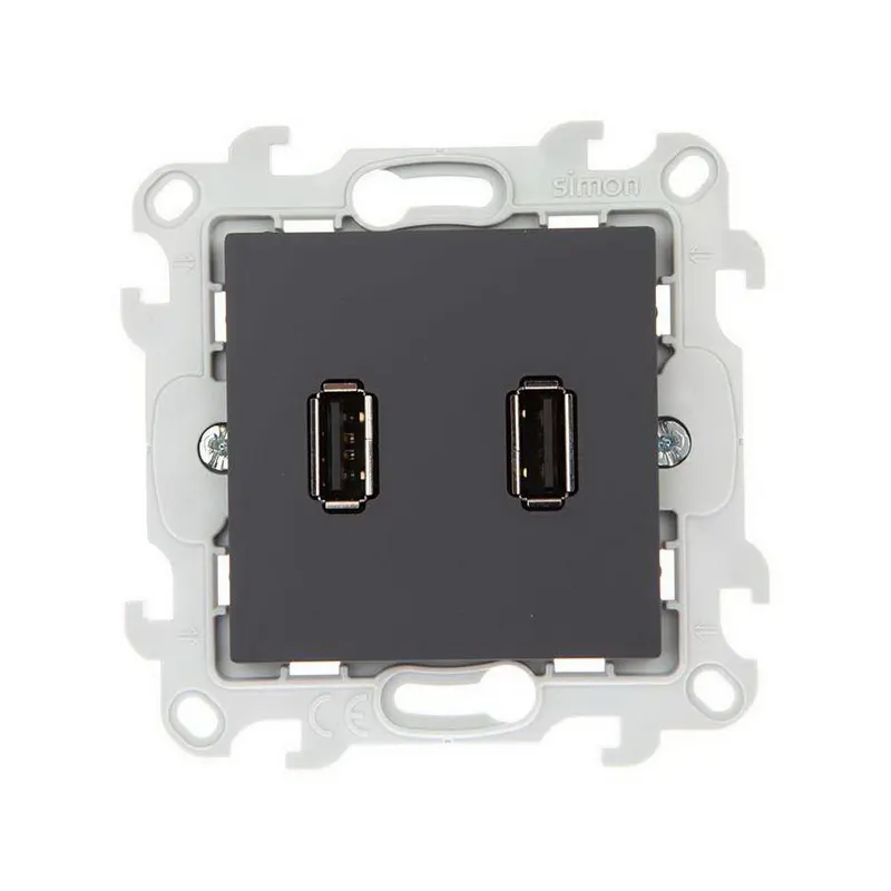 Simon24 վարդակ HDMI v1.4 + USB 2.0 գրաֆիտ (1/1)