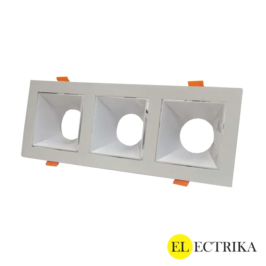 Electrica ներկառուցվող շրջանակ S սպիտակ 3 տեղ ուղղանկյուն