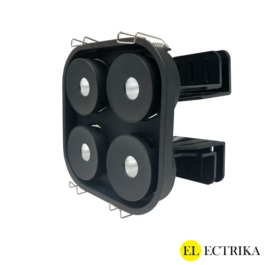 Electrica Armlight (S8548) ներկառուցվող շարժական 4x12W 4000K սև կլոր