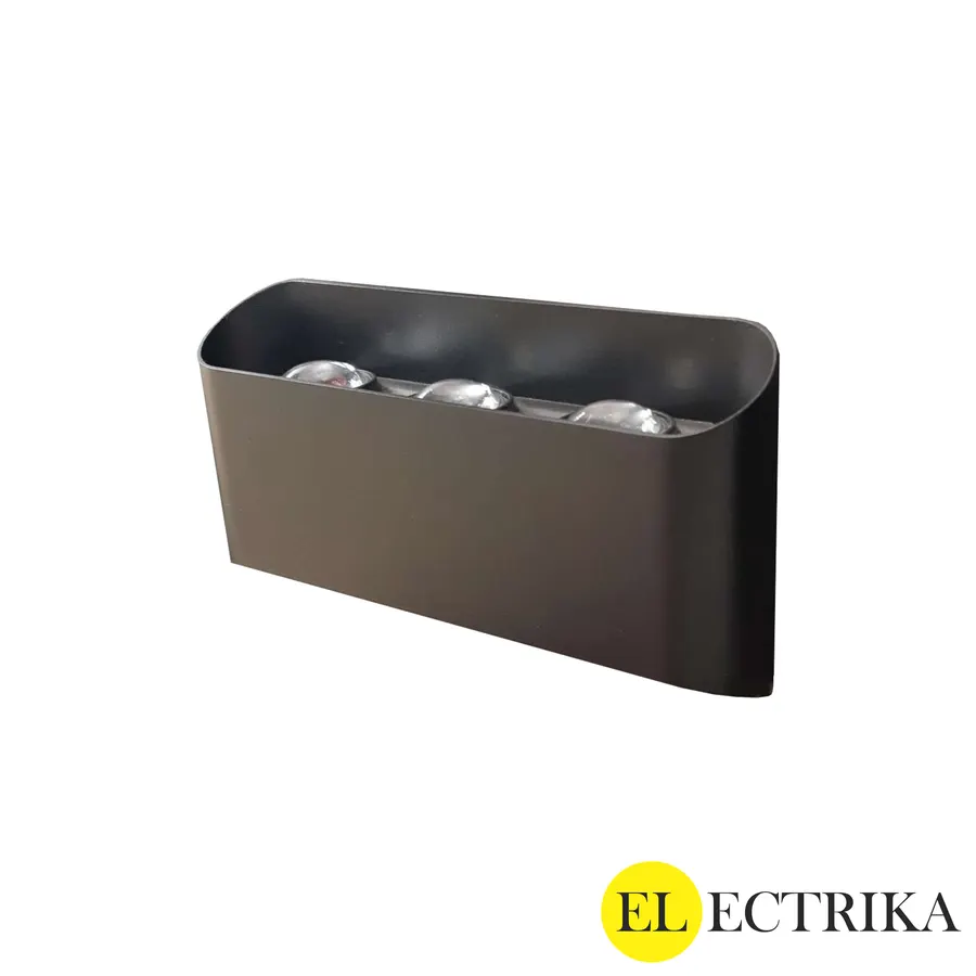 Electrica լուսատու ֆասադային (W-H6*3) 6x3W 3500K սև IP65