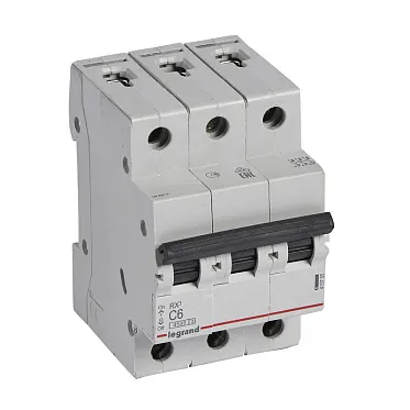Legrand RX3 ավտոմատ անջատիչ  3P C6A 4,5ka 1/4/24