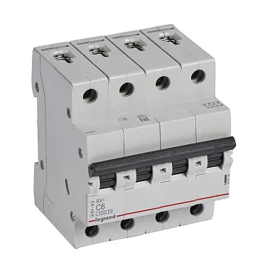 Legrand RX3 ավտոմատ անջատիչ 4P C6A 4,5ka