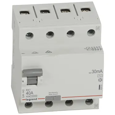 Legrand RX3 ավտոմատ պաշտպանական անջատման սարք (УЗО) 4P, AC40A, 30mA (1/1)