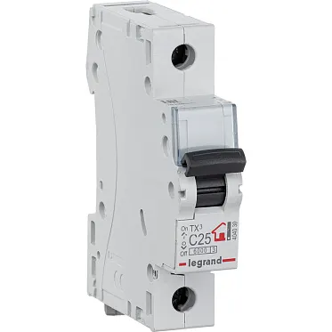 Legrand TX3 ավտոմատ անջատիչ 1P C25A 6ka 1/10/60
