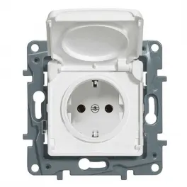 Legrand Niloe/Etika վարդակ հողանցումով փակ սպիտակ