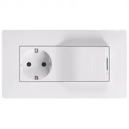 Legrand Niloe/Etika վարդակ հողանցումով + USB 1000mA սպիտակ