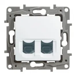 Legrand Niloe/Etika համակարգիչ (UTP 6) 2 տեղ RJ45 սպիտակ