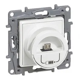 Legrand Niloe/Etika USB 2400mA (dock micro) սպիտակ