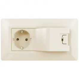 Legrand Niloe/Etika վարդակ հողանցումով + USB 1000mA փղոսկր