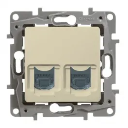 Legrand Niloe/Etika համակարգիչ (UTP 6) 2 տեղ RJ45 փղոսկր