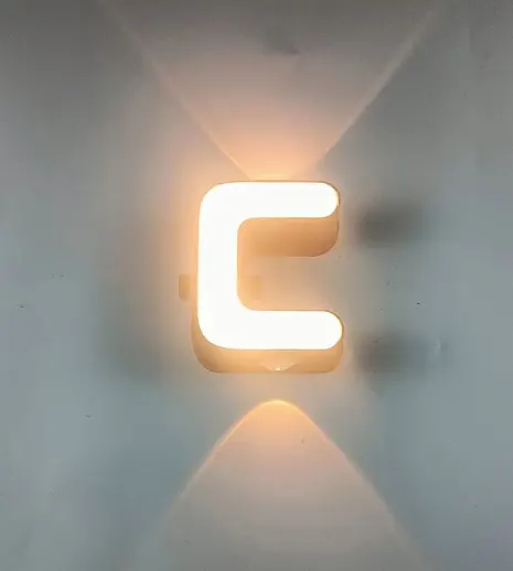 Electrica լուսատու ֆասադային C տառ 8+2W 3500K սև IP65