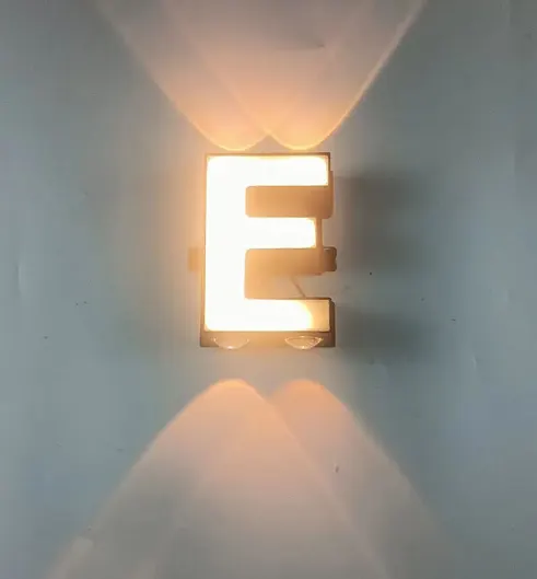 Electrica լուսատու ֆասադային E տառ 8+4W 3500K սև IP65
