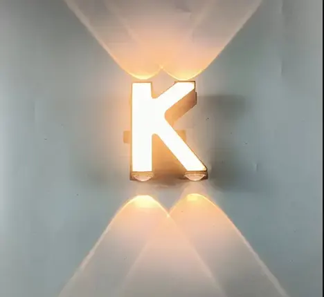 Electrica լուսատու ֆասադային K տառ 8+4W 3500K սև IP65