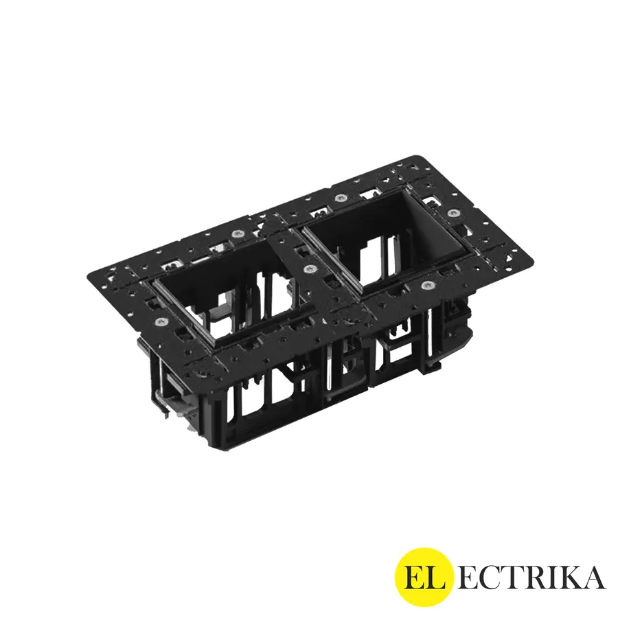 Electrica FlexPro շրջանակ (գիպս) M5 լուսատուի համար 2 տեղ ներկառուցվող սև