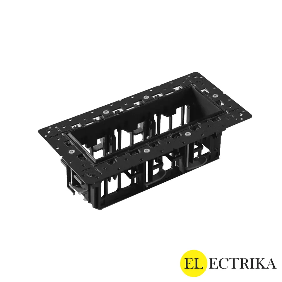 Electrica FlexPro շրջանակ (գիպս) M5 լուսատուի համար 3 տեղ ներկառուցվող սև