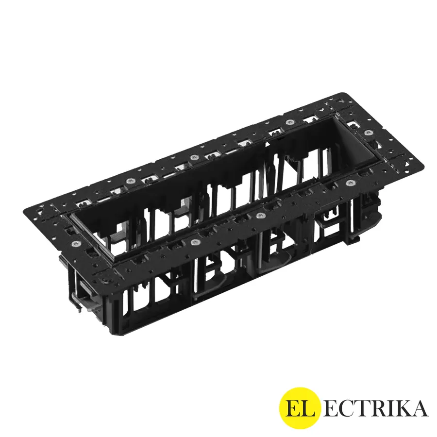 Electrica FlexPro շրջանակ (գիպս) M5 լուսատուի համար 4 տեղ ներկառուցվող սև