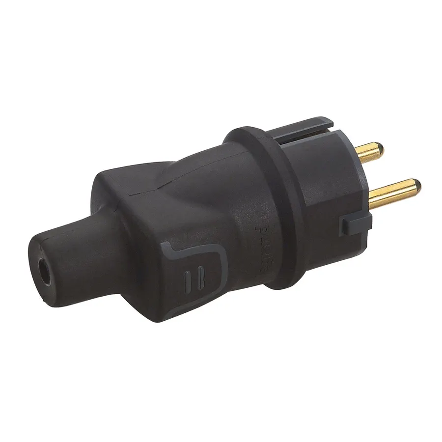 Legrand Elium խրոց 16A 230V ռետինապատ սև