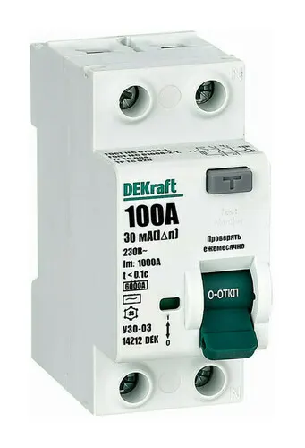 Dekraft Ուզո 100A УЗО03-6кА-2P-100А-030-AC