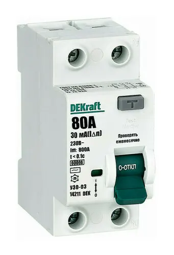 Dekraft Ուզո 80A УЗО03-6кА-2P-080А-030-AC