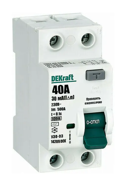 Dekraft Ուզո 40A УЗО03-6кА-2P-040А-030-AC
