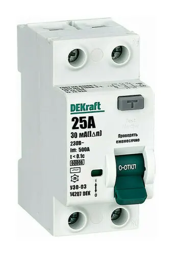 Dekraft Ուզո 25A УЗО03-6кА-2P-025А-030-AC