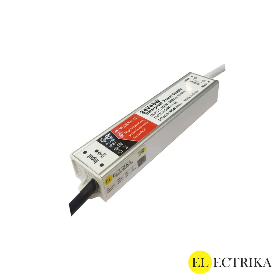 Electrica 24V սնուցման բլոկ 48W 2A հերմետիկ (145x30x20մմ) IP67