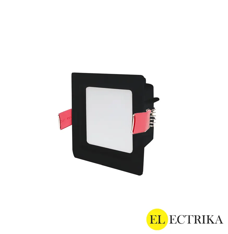 Electrica Lux լուսատու ներկառուցվող 5W 4000K քառակուսի սև 1/80