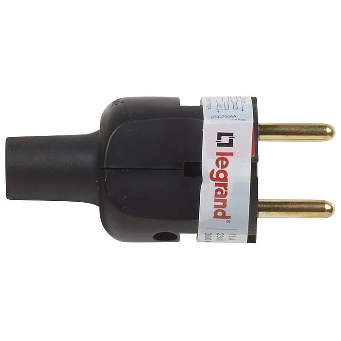 Legrand Elium խրոց ուղիղ 16A 230V սև